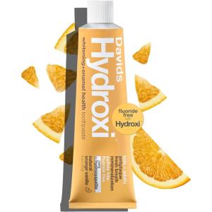 Davids Hydroxi Mild Mint Fluoride Free Nano Hydroxyapatite Toothpaste for Enamel Health & Whitening, Antiplaque, SLS Free, Kid Friendly Gentle Mint Flavor, 4 oz, Made in USA(Orange Vanilla)
